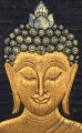 Bouddha tête sculpture style bouddhisme